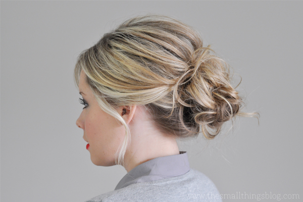 The Messiest Of Buns Hair Tutorial The Small Things Blog