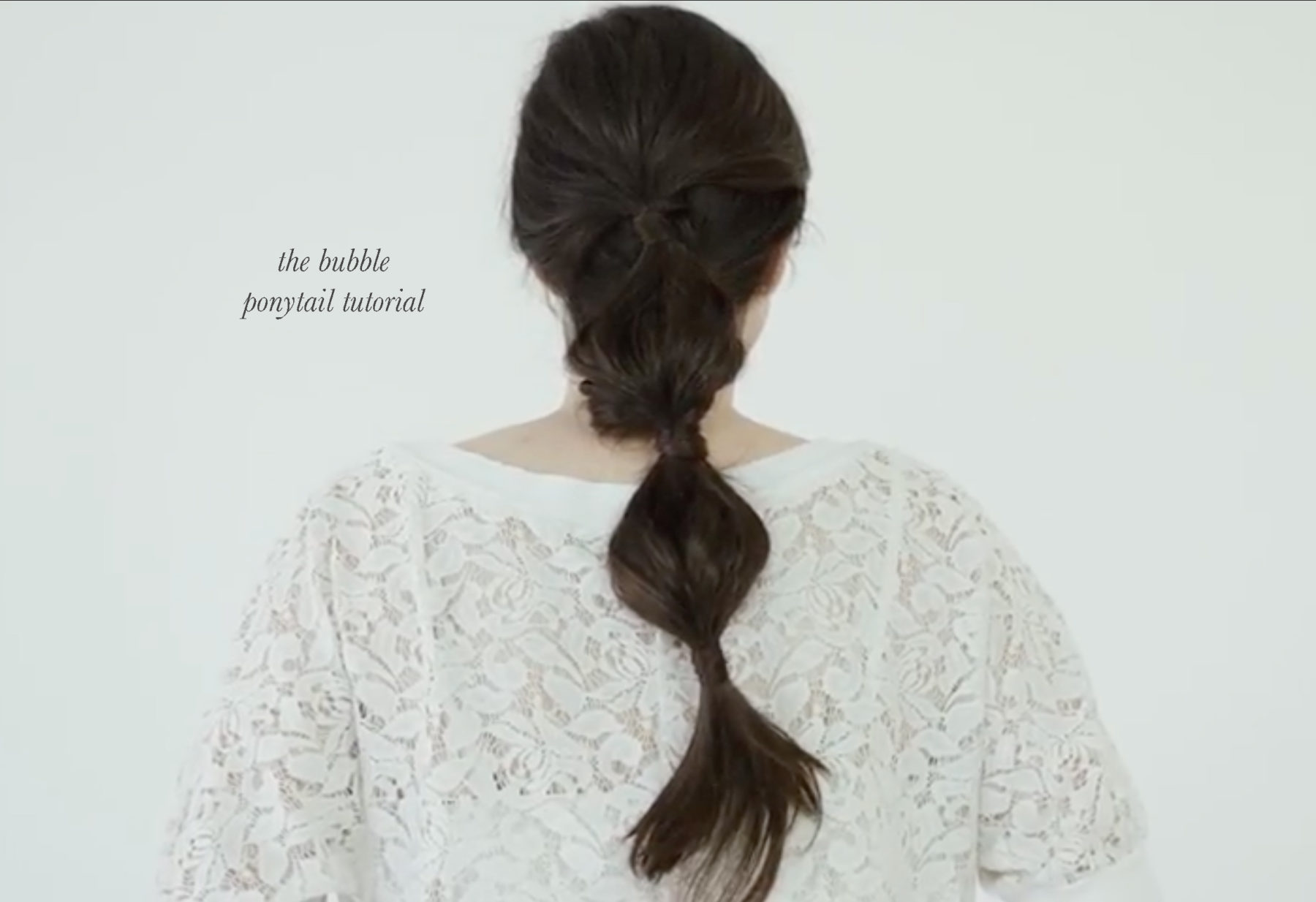 A bubble ponytail hair tutorial