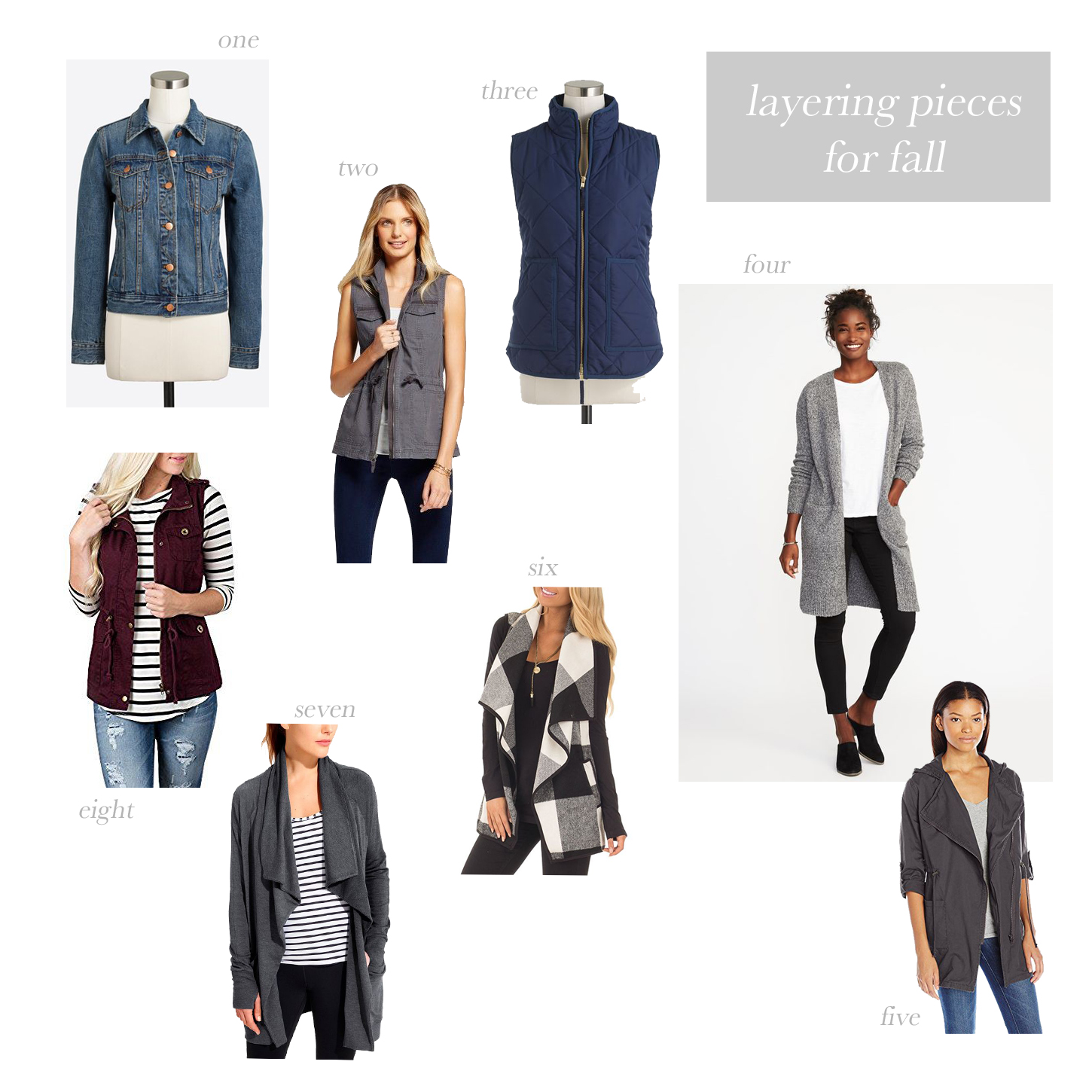 Layering pieces for Fall
