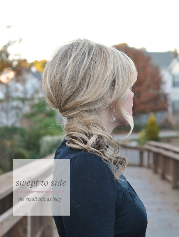 Holiday Hair Tutorial : Swept to the Side – The Small Things Blog