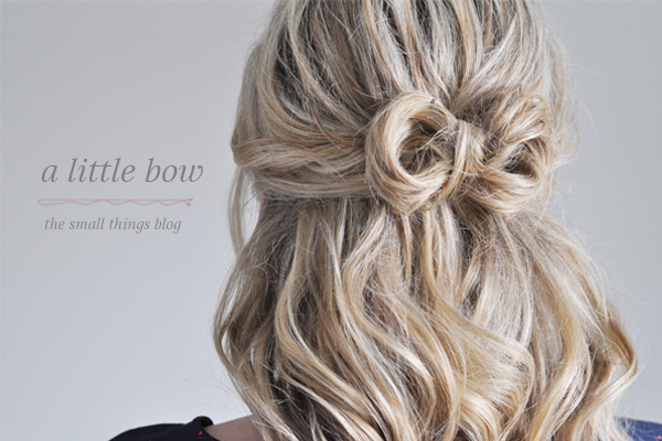 a little bow hair tutorial- The Small Things Blog