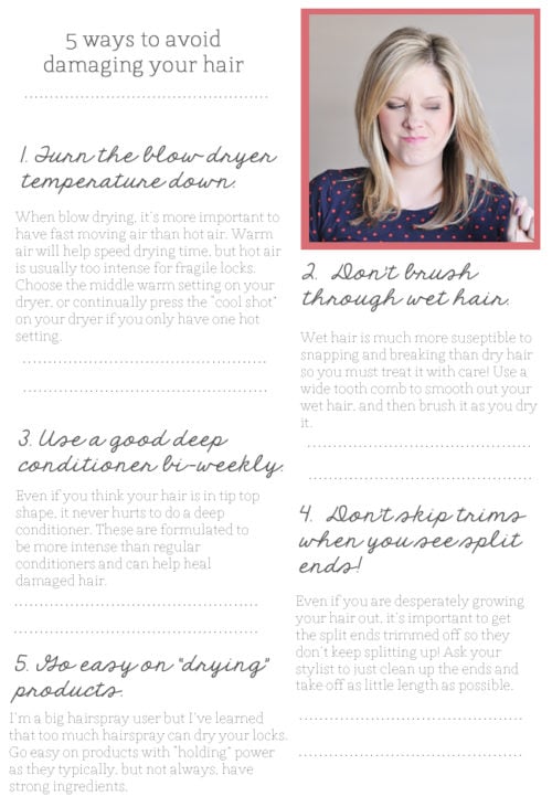 5 Ways to Avoid Damaging Your Hair