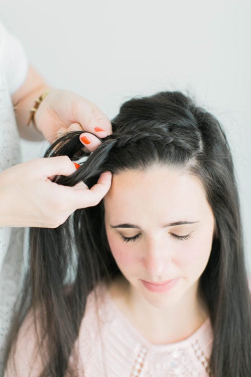 2 hacks for a front braid on dark + straight hair