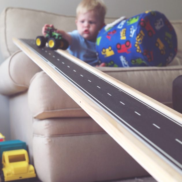 Diy Car Ramp For Kids The Small, How To Make A Wooden Toy Car Ramp