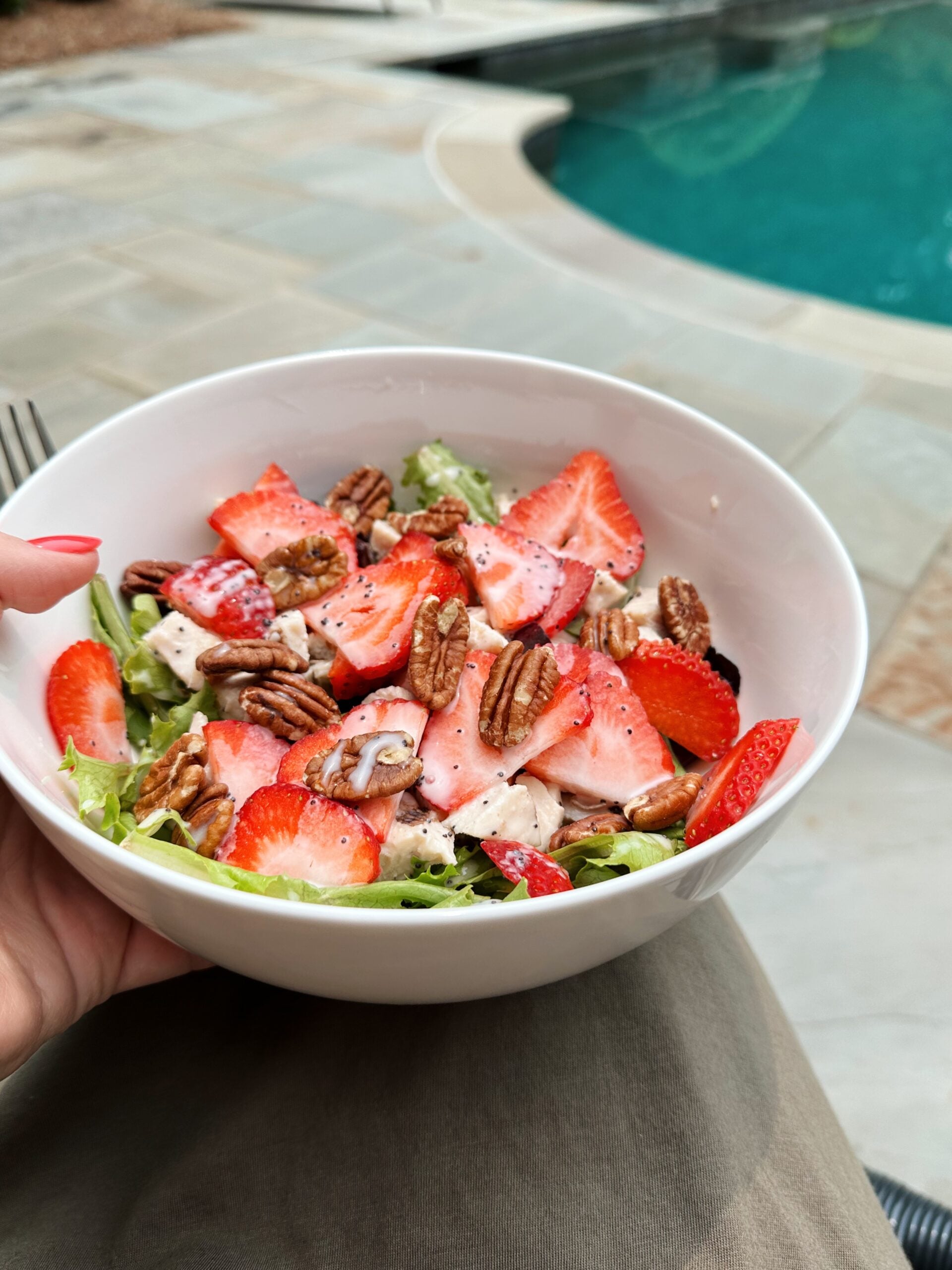 The Best Strawberry & Chicken Salad with Poppyseed Dressing